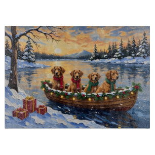 Nova Scotia Duck Tolling Retriever Weihnachtsboot Schneidebrett