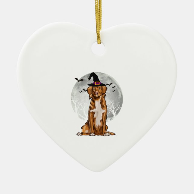 Nova Scotia Duck Tolling Retrievers Dog Hexenhut Keramik Ornament (Vorne)