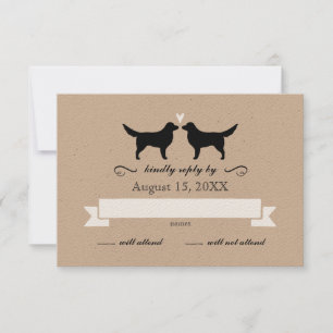 Nova Scotia Duck Tolling Retrievers Wedding RSVP Karte