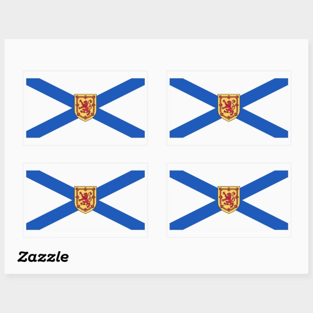 Nova Scotia Flag Graphic Rechteckiger Aufkleber (Blatt)