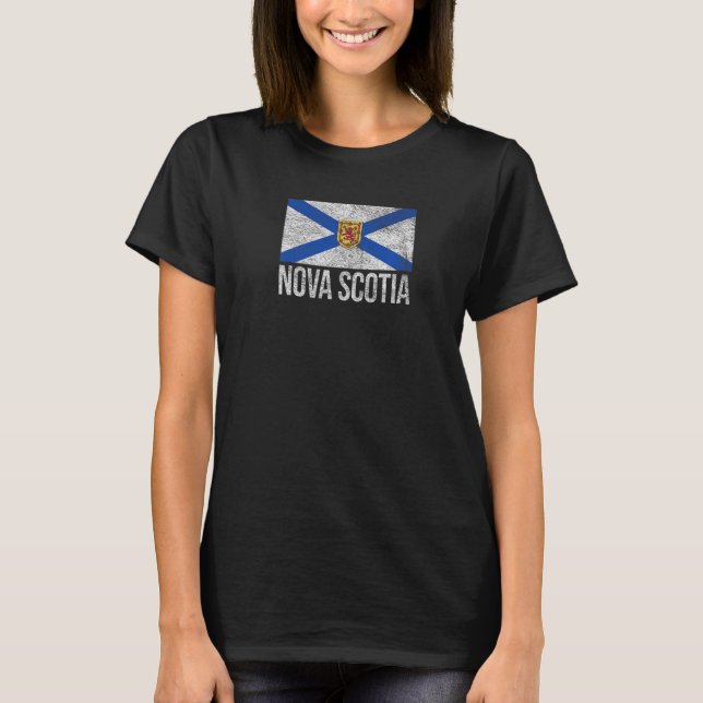 NOVA SCOTIA FLAG KANADA NEUER SCOTLAND SALTIRE T-Shirt (Vorderseite)