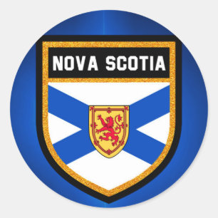 Nova Scotia Flag Runder Aufkleber