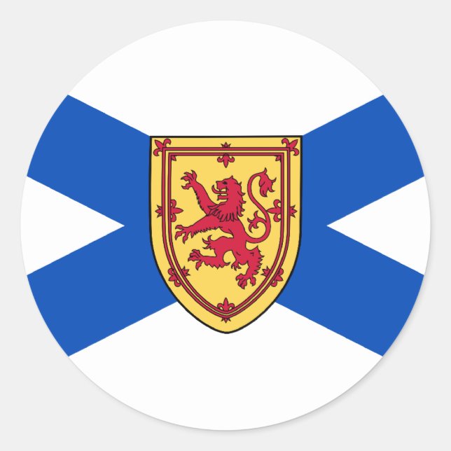 Nova Scotia-Flagge Runder Aufkleber (Vorderseite)