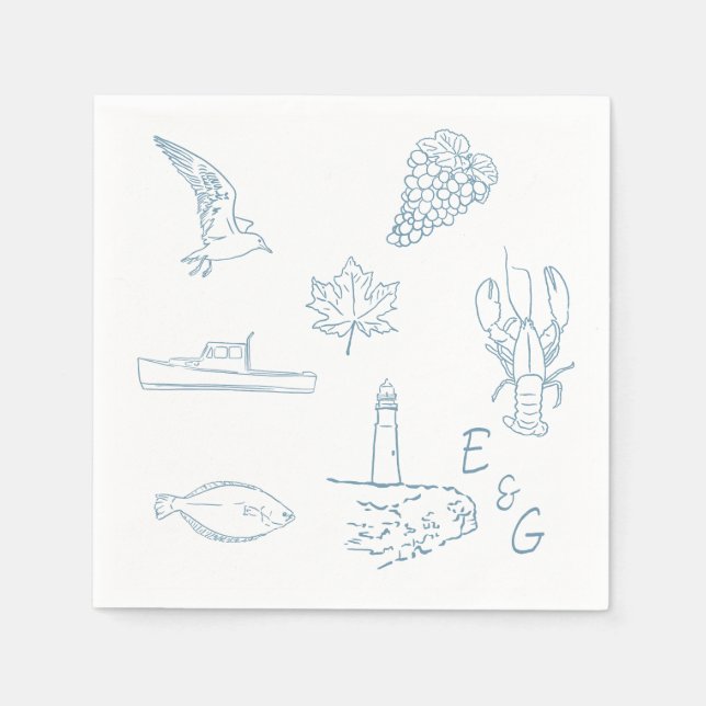 Nova Scotia  Hochzeitscocktail  Serviette (Vorderseite)