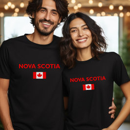 Nova Scotia Kanada Kanadische Flagge dunkle Farbe T-Shirt