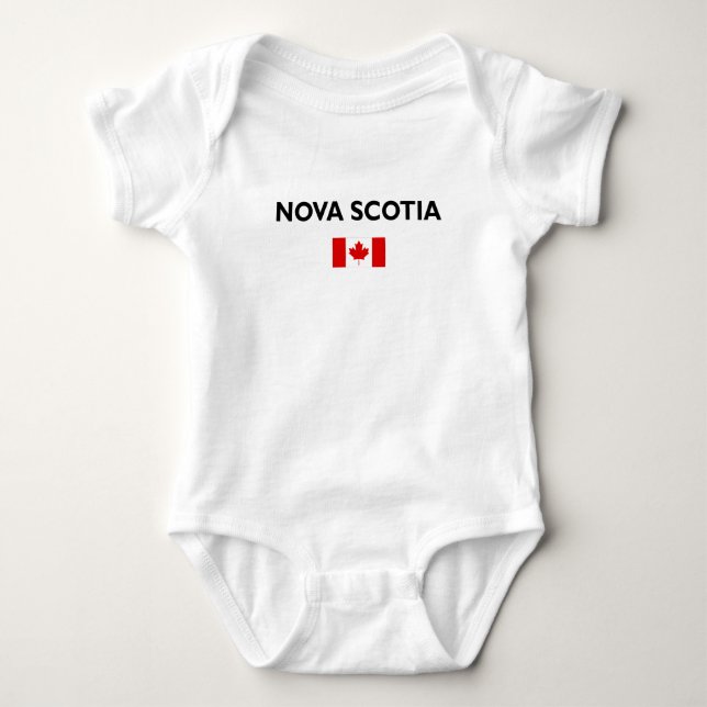 Nova Scotia Kanada Kanadische Flagge Licht Farbe Baby Strampler (Vorderseite)