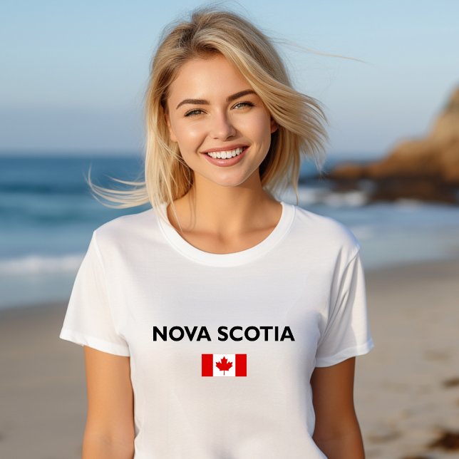 Nova Scotia Kanada Kanadische Flagge Licht Farbe T-Shirt (Von Creator hochgeladen)