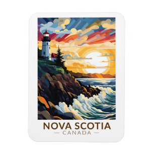 Nova Scotia Kanada Leuchtturm Reise Kunst Vintage Magnet