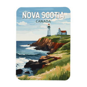 Nova Scotia Kanada Reise Kunst Vintage Magnet