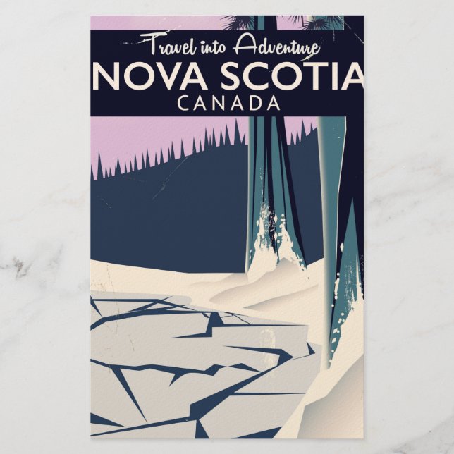Nova Scotia, Kanada Reiseplakat. Briefpapier (Vorderseite)