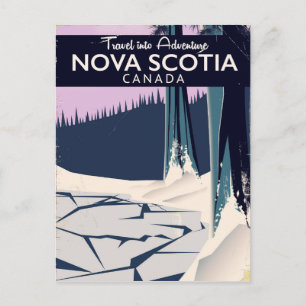 Nova Scotia, Kanada Reiseplakat. Feiertagspostkarte
