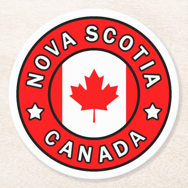 Nova Scotia Kanada Runder Pappuntersetzer (Vorderseite)
