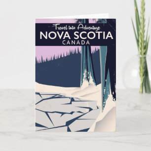 Nova Scotia, Kanada Urlaubsreiseplakat. Feiertagskarte