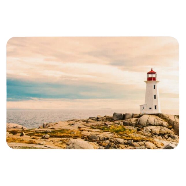 Nova Scotia Leuchtturm stilisiert Magnet (Horizontal)