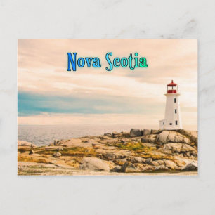 Nova Scotia Leuchtturm stilisiert Postkarte