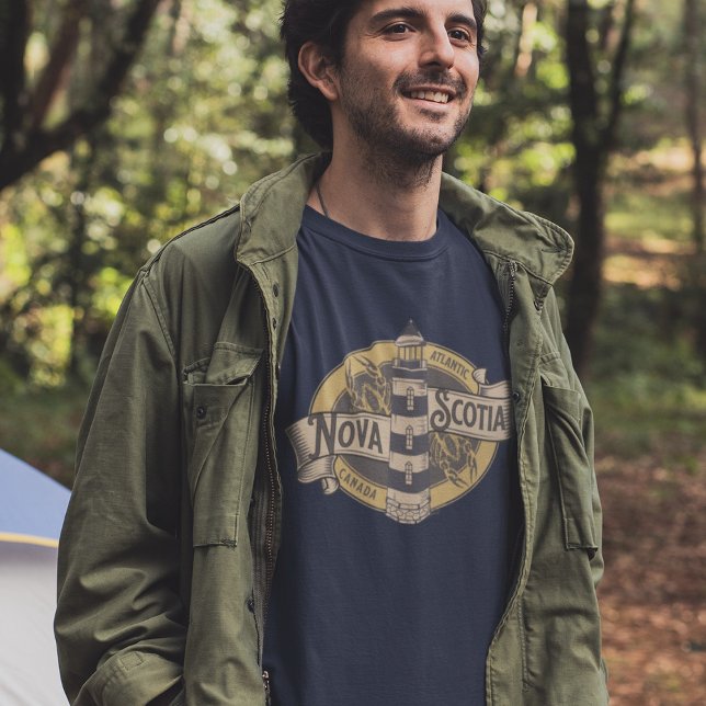 Nova Scotia Logo Lighthouse Kanadische Maritimes T-Shirt (Von Creator hochgeladen)