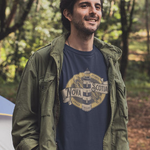 Nova Scotia Logo Lighthouse Kanadische Maritimes T-Shirt