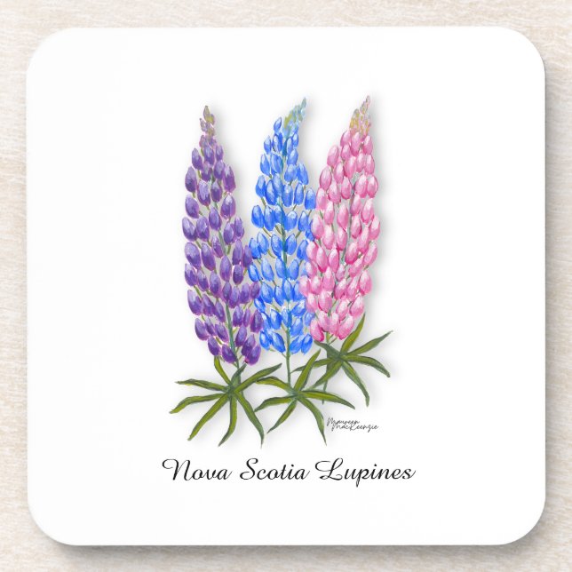 Nova Scotia Lupinen Getränkeuntersetzer (Vorderseite)