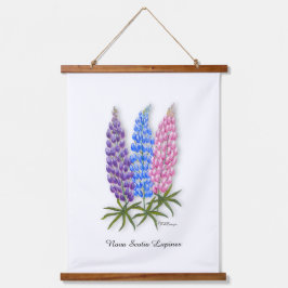 Nova Scotia Lupinen Wandteppich Mit Holzrahmen