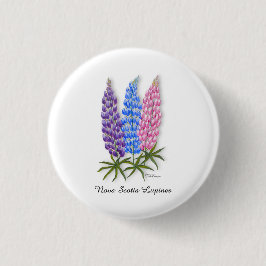 Nova Scotia Lupines Button