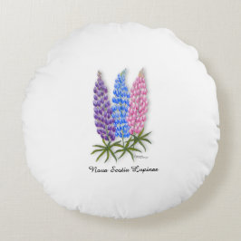 Nova Scotia Lupines Rundes Kissen