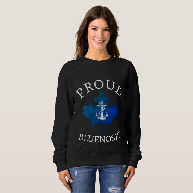 Nova Scotia Proud Bluenoser Ankermaplatte Sweatshirt (Vorne ganz)