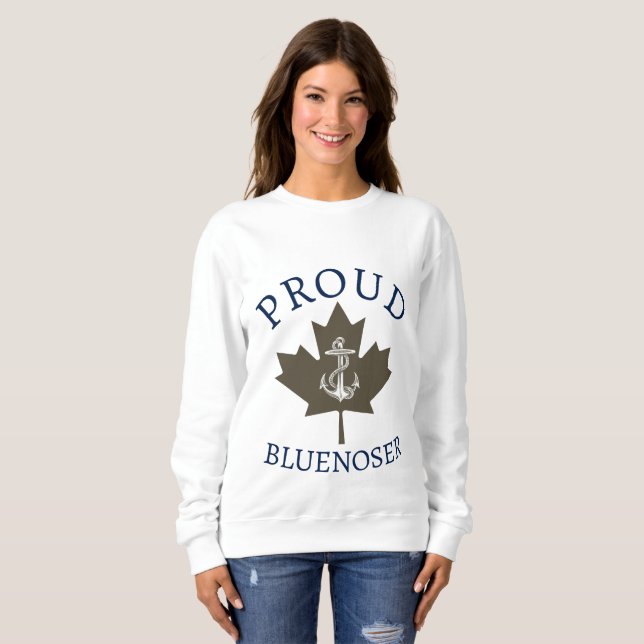 Nova Scotia Proud Bluenoser Ankermaplatte Sweatshirt (Vorne ganz)