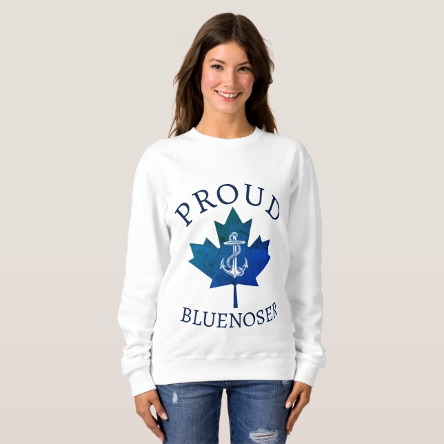 Nova Scotia Proud Bluenoser Ankermaplatte Sweatshirt (Vorne ganz)