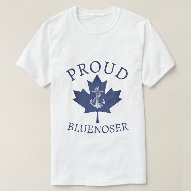 Nova Scotia Proud Bluenoser Ankermaplatte T-Sh T-Shirt (Design vorne)