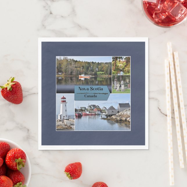 Nova Scotia Reiseplakat, Serviette (Beispiel)