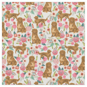 Nova Scotia Retriever Vintage Blütencreme Stoff