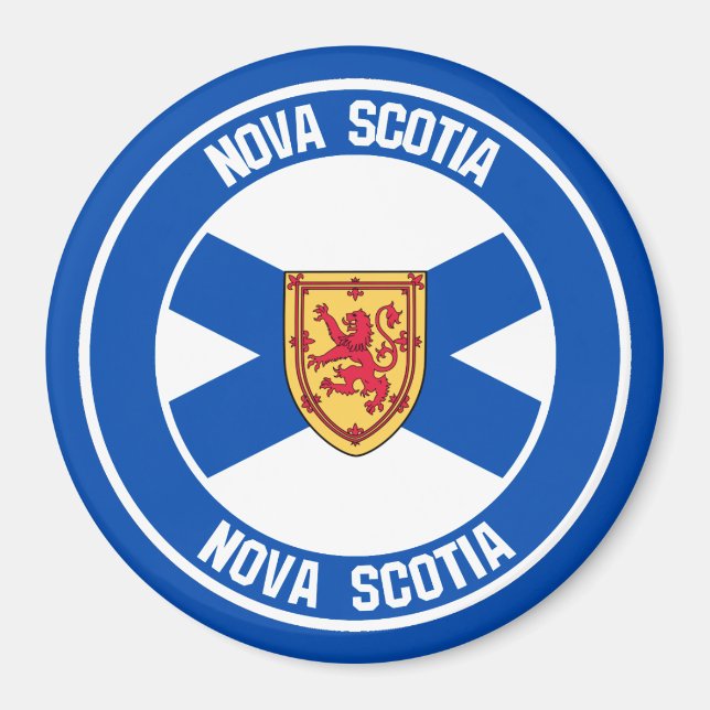 Nova Scotia Runde Emblem Magnet (Vorne)