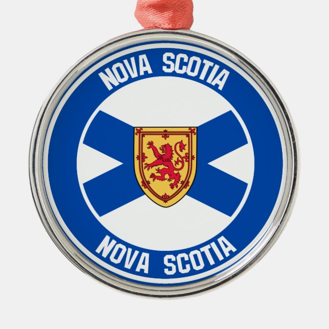 Nova Scotia Runde Emblem Ornament Aus Metall (Vorne)