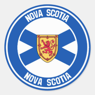 Nova Scotia Runde Emblem Runder Aufkleber