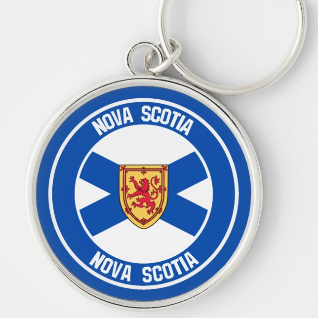 Nova Scotia Runde Emblem Schlüsselanhänger (Vorne)