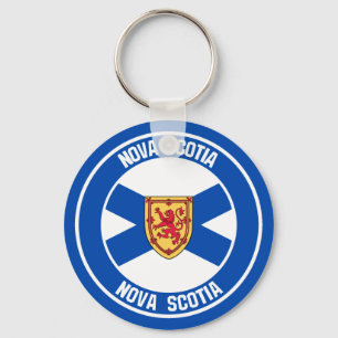Nova Scotia Runde Emblem Schlüsselanhänger