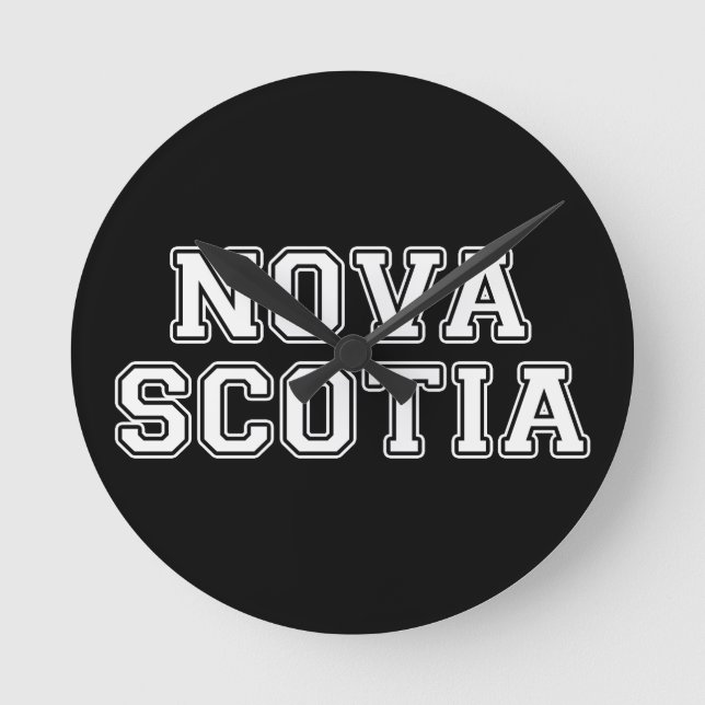 Nova Scotia Runde Wanduhr (Vorderseite)