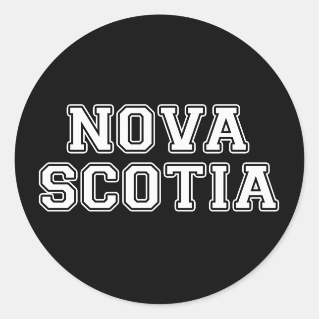 Nova Scotia Runder Aufkleber (Vorderseite)