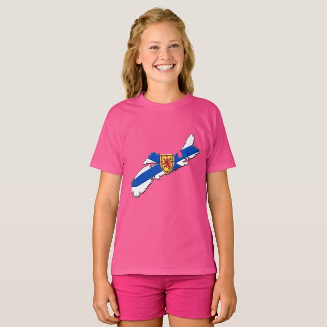 Nova Scotia Shirt Halifax Shirt Nova scotia Karte (Vorne ganz)