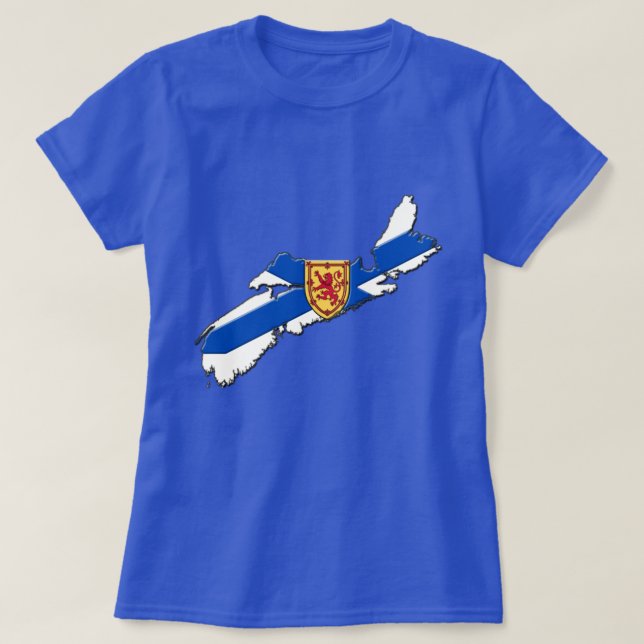Nova Scotia Shirt Halifax Shirt Nova scotia Karte (Design vorne)