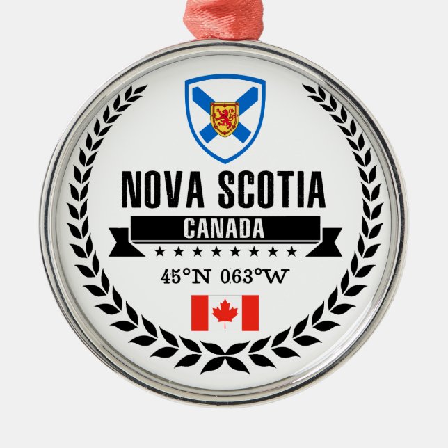 Nova Scotia Silbernes Ornament (Vorne)