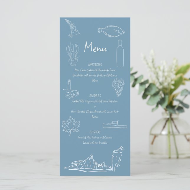 Nova Scotia Theme Menu  Menükarte (Stehend Vorderseite)