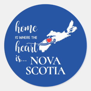 Nova Scotia Zuhause ist der Ort, wo das Herz... Runder Aufkleber