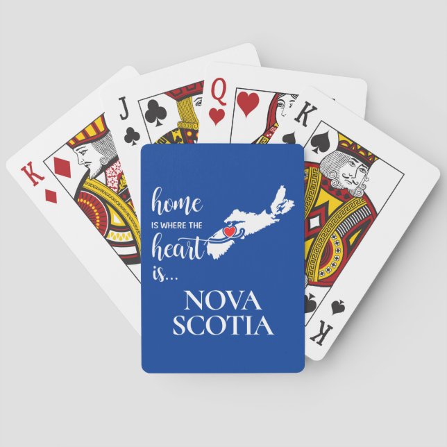 Nova Scotia Zuhause ist der Ort, wo das Herz... Spielkarten (Rückseite)