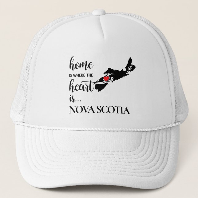 Nova Scotia Zuhause ist der Ort, wo das Herz... Truckerkappe (Vorderseite)