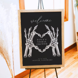 NOVA Skeleton Heart Hands Brautparty Willkommen Poster