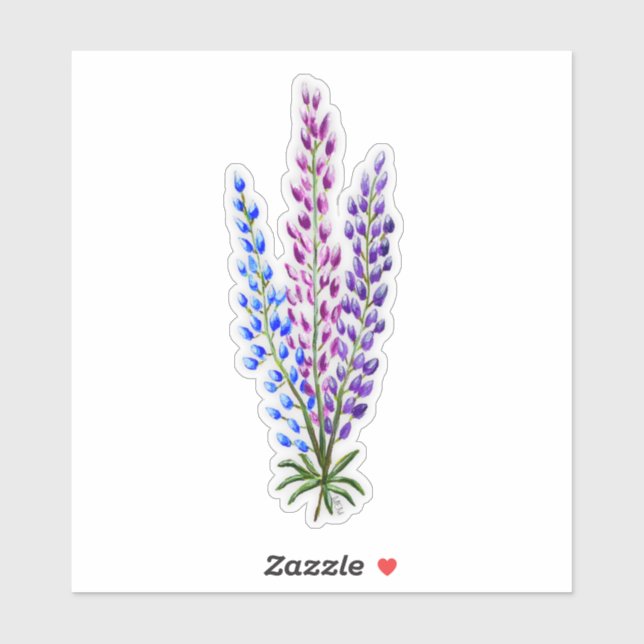 Nova Sotia Lupines Aufkleber (Blatt)