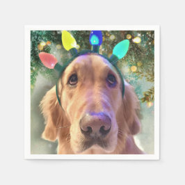 Nova The Golden Retriever Dog Weihnachten Serviette