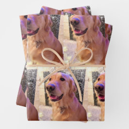 Nova the Golden Retriever - Packpapierblätter Geschenkpapier Set