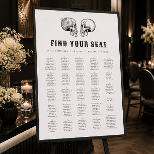NOVA Til Death Gothic Skull Wedding Chart Poster